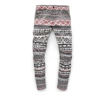 NWT G-Star Elwood X52 5622 3d Mayan Aztec Glyphs Print Jeans W24” xL30"